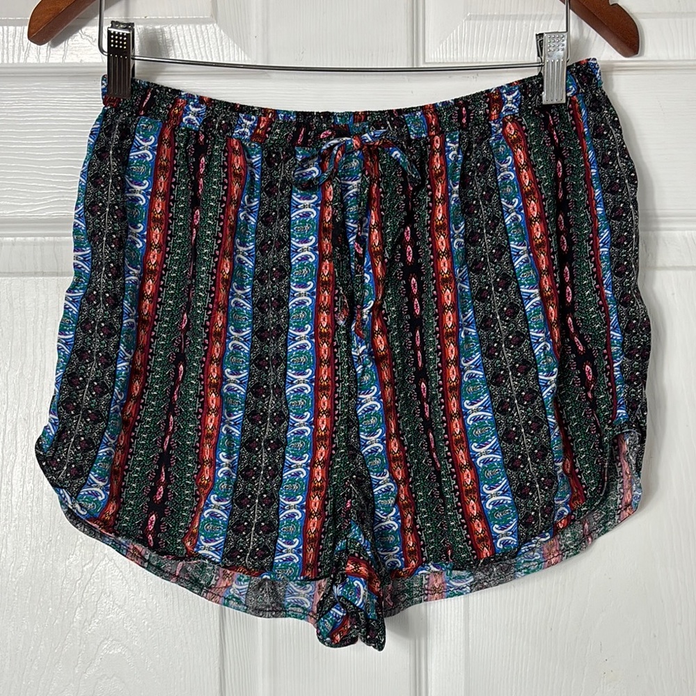 Abercrombie & Fitch tribal Colorful Paisley Print Striped Shorts Size Medium